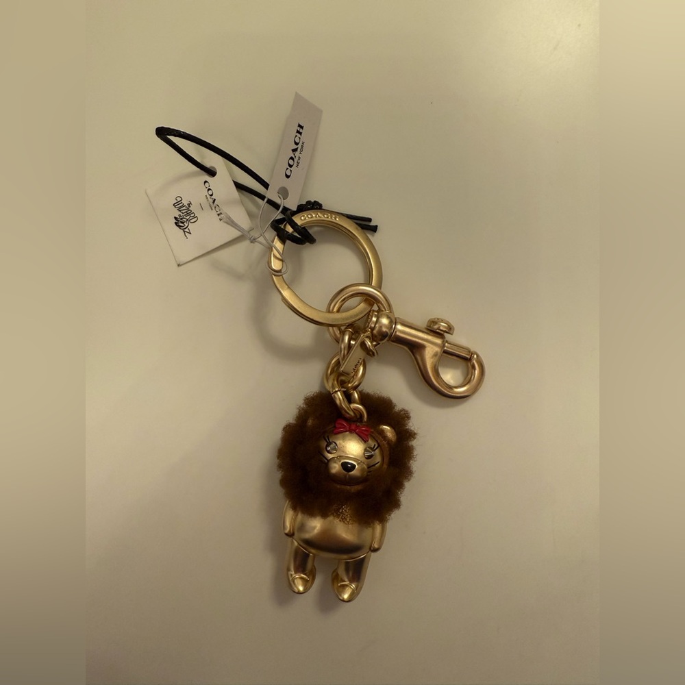 Rare and retired Coach Wizard of Oz, cowardly lion keychain